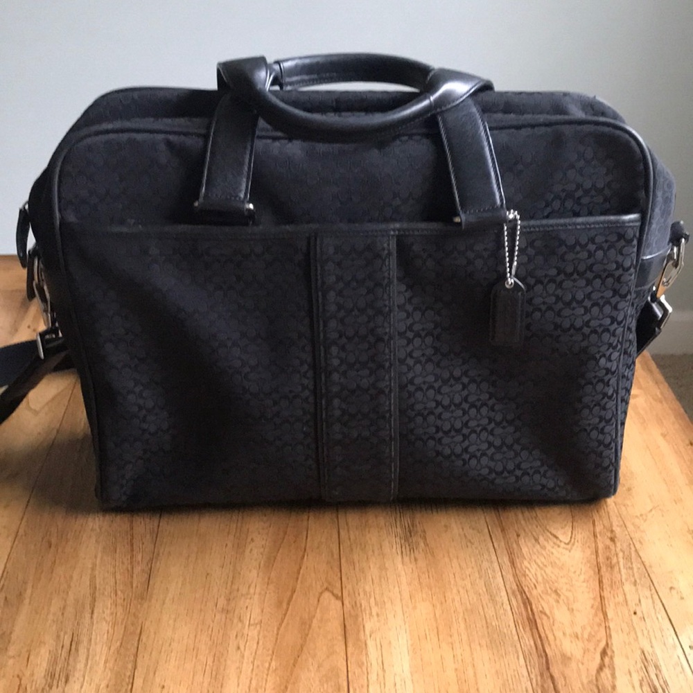 Black Coach Computer Bag